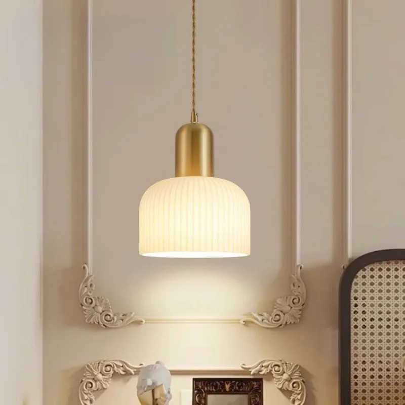 

Nordic Minimalist Chandelier Copper Art Glass Lamp Bedroom Living Room Restaurant Study Lights Hotel Cafe Bar Lightings Fixtures