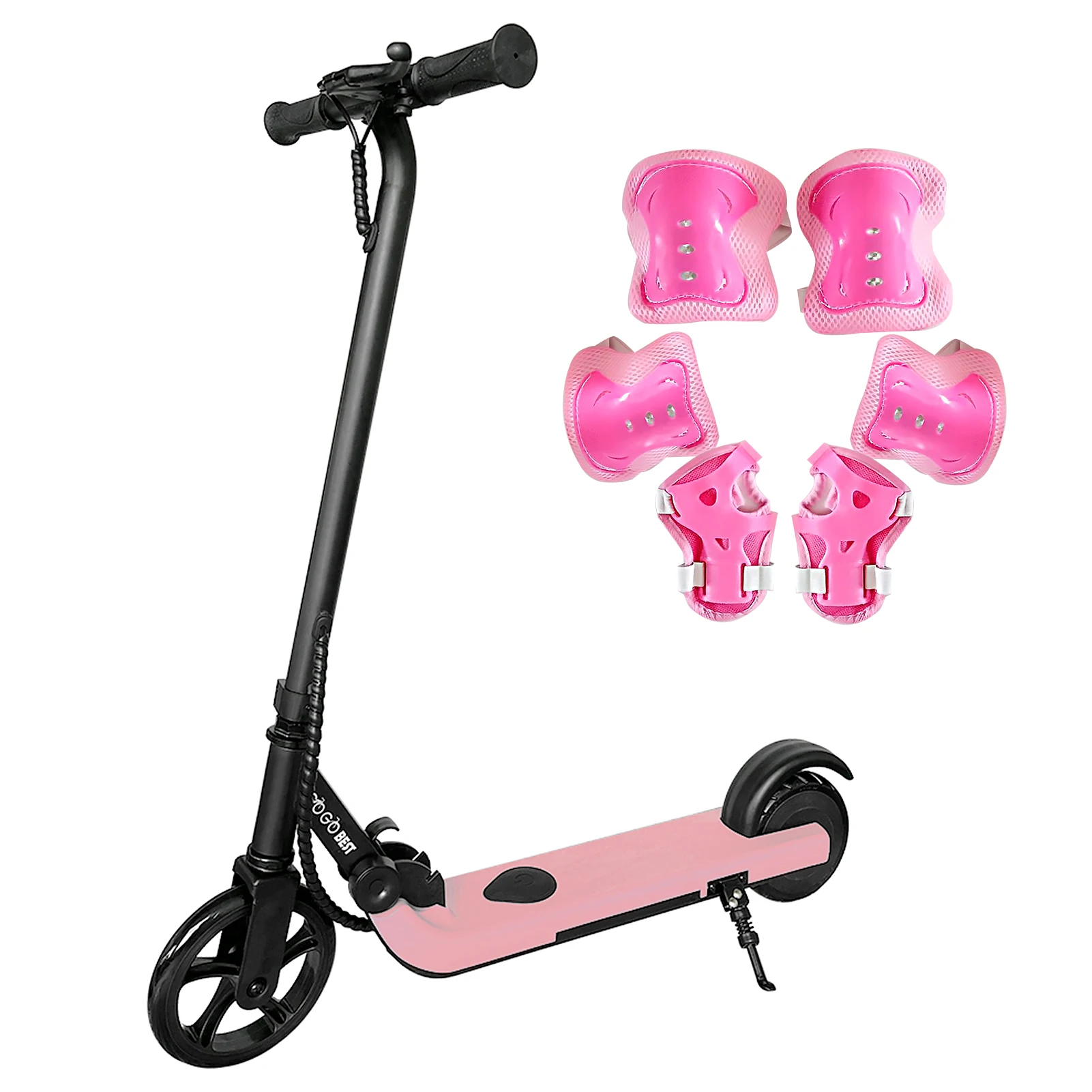 GOGOBEST Kids Folding Electric Scooter Two Wheel Kicking Scooter E Scooter with Protective Gears Electric Scooter for Children
GOGOBEST Kids Folding Electric Scooter Two Wheel Kicking Scooter E Scooter with Protective Gears Electric Scooter for Children