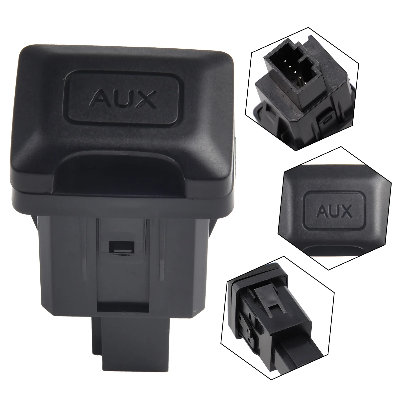 

1pc Black Aux Port Plug Adapter 5PIN Auxiliary Input For Honda For Civic For CRV 2006-2011 #39112-SNA-A01 Plastic