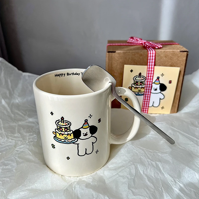 300ml Korean Cute Puppy Birthday Gift Ceramic Cup Home Coffee Cup Breakfast Cup Kitchen Milk Cup Couple
300ml Korean Cute Puppy Birthday Gift Ceramic Cup Home Coffee Cup Breakfast Cup Kitchen Milk Cup Couple