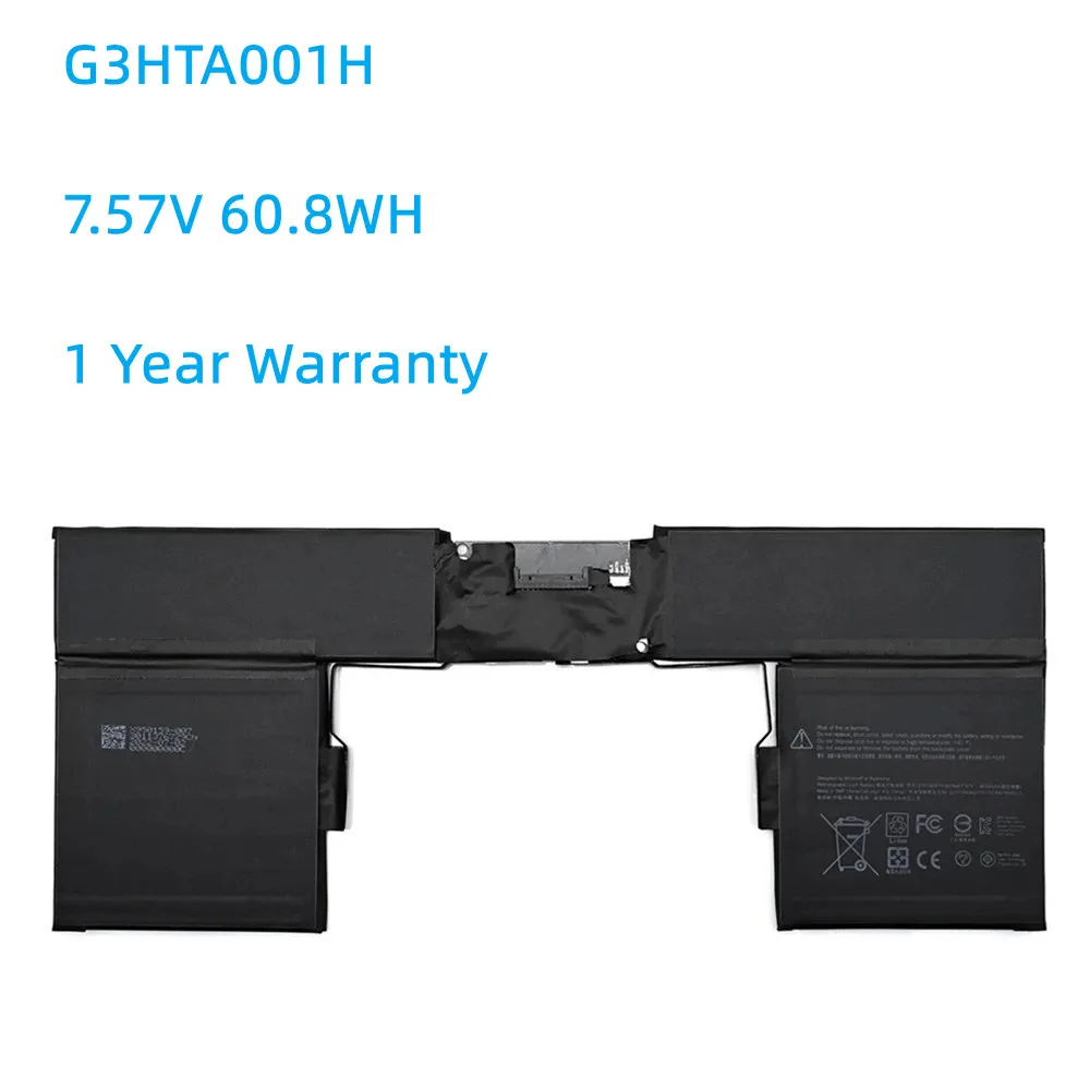 

G3HTA001H 93HTA001H 7.57V 8030mAh 60.8Wh Keyboard Battery for Microsoft Surface Book 1785 Enhanced Edition Tablet