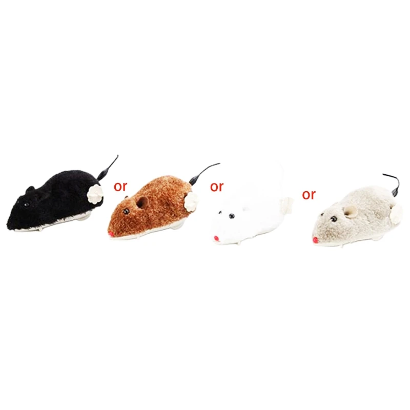 

Wind Up Mouse Mini Jumping Plush Mice Realistic Looking Pet with Twirling Tail,Wind Up for Gift Drop shipping