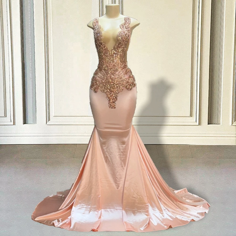 Glitter Beaded Crystals Mermaid Long Prom Dresses for Graduation Party 2023 Pink Sexy V Neck Girls Women Formal Evening Gowns
Glitter Beaded Crystals Mermaid Long Prom Dresses for Graduation Party 2023 Pink Sexy V Neck Girls Women Formal Evening Gowns