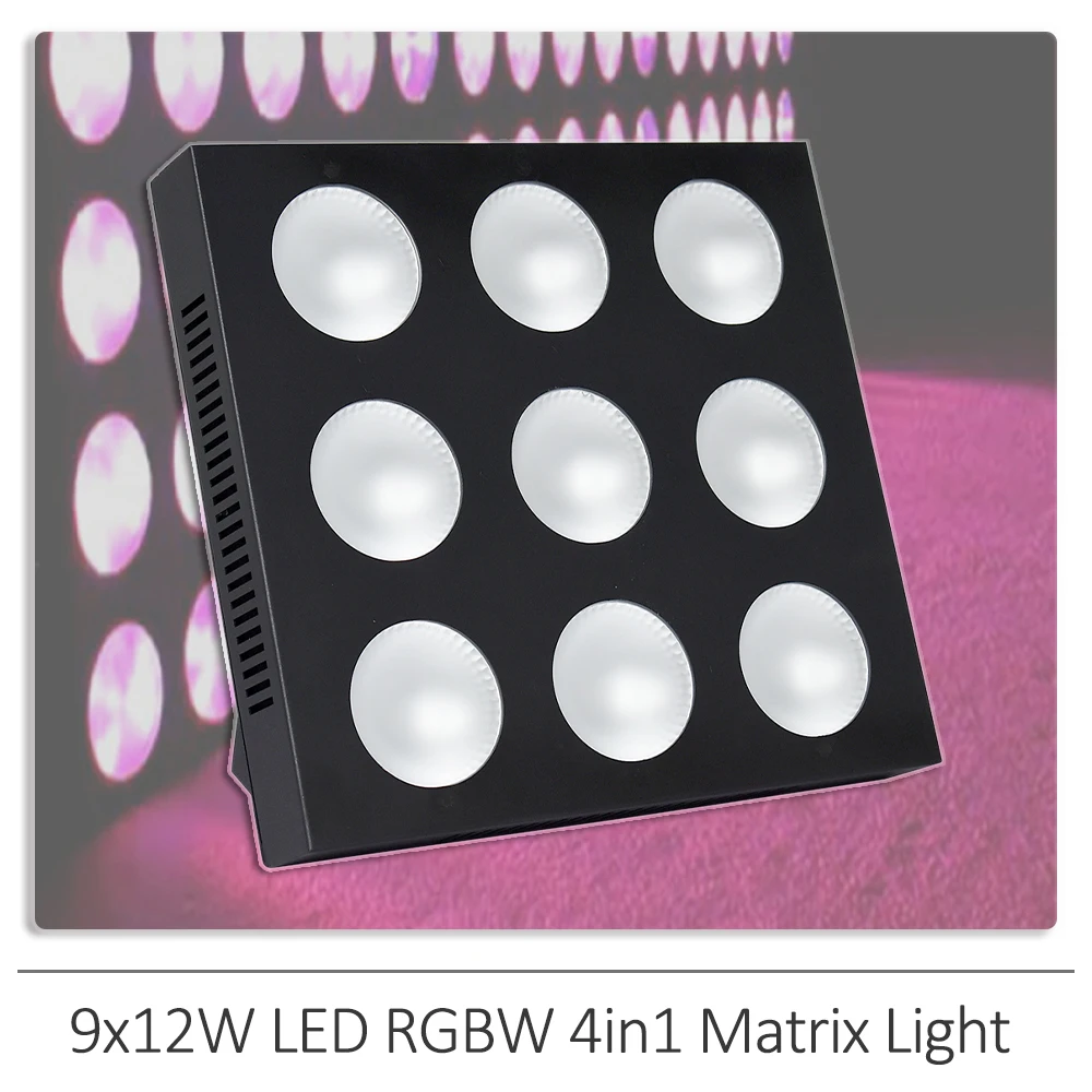 

New LED 9x12W RGBW matrix COB Lighting Dmx Control Stage Background Light For Music DJ Party Disco Theater Performance Lights