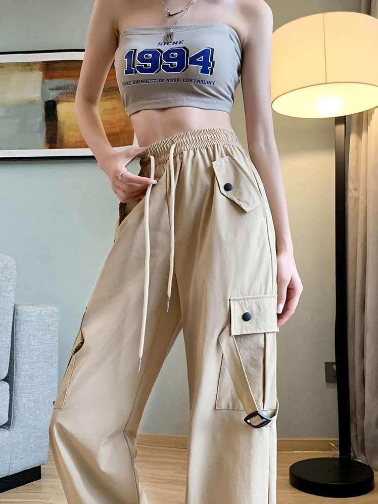 Pink Women's Cargo Pants with Pocket High Waist Straight Trousers Lace Up Wide Pants for Women Sports Pants Baggy Sweatpants
Pink Women's Cargo Pants with Pocket High Waist Straight Trousers Lace Up Wide Pants for Women Sports Pants Baggy Sweatpants