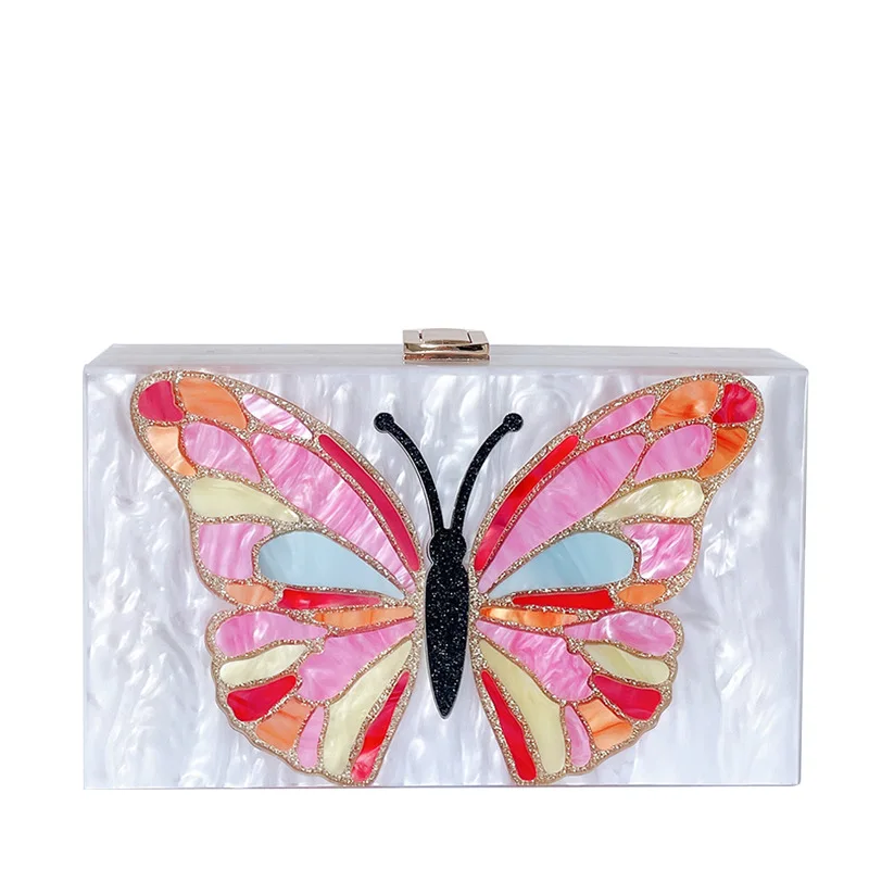 Luxury Acrylic Women's Bag Fashion Chain Crossbody Bag Small Square Bag Butterfly Pattern Evening Bag
Luxury Acrylic Women's Bag Fashion Chain Crossbody Bag Small Square Bag Butterfly Pattern Evening Bag