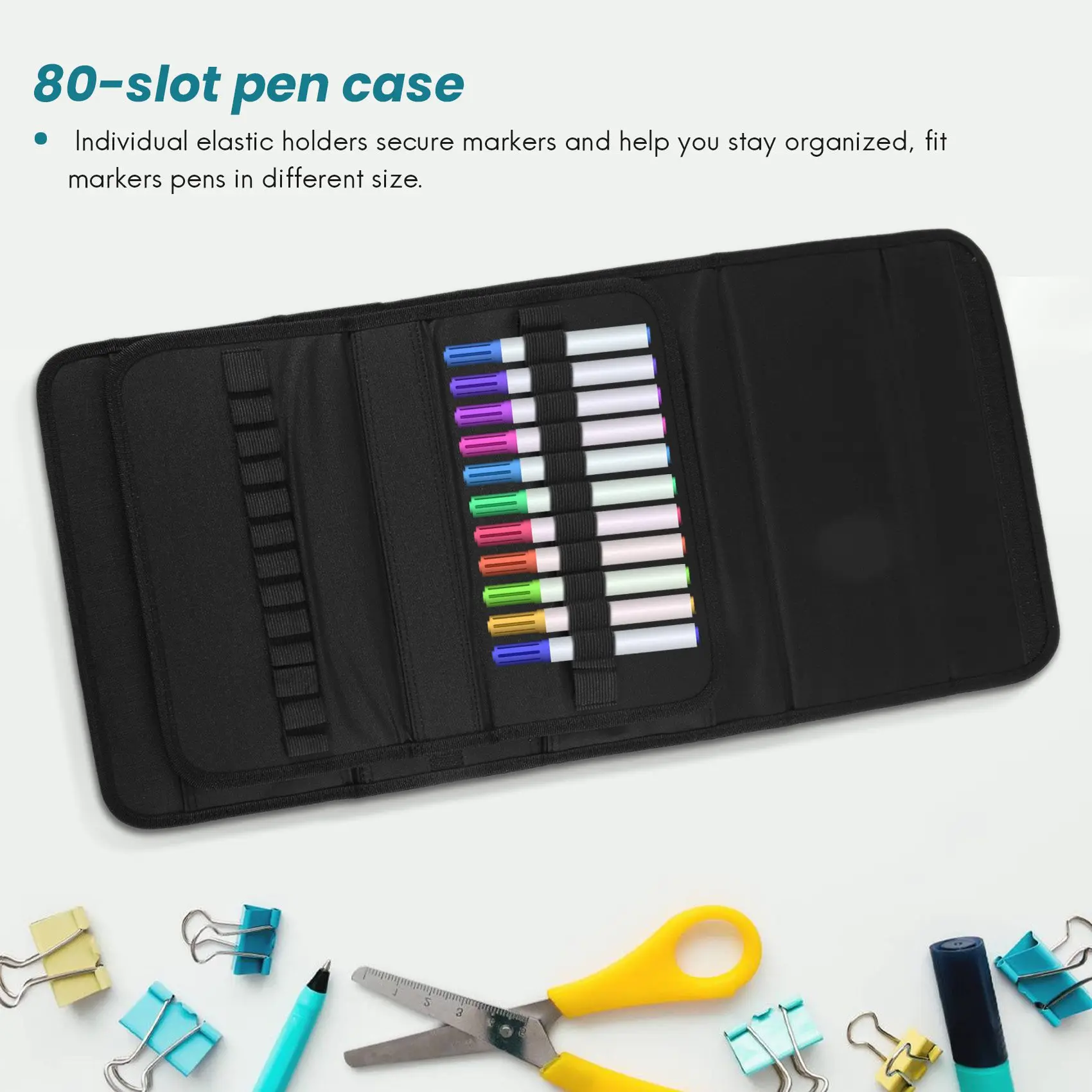 80 Slots Large Capacity Folding Marker Pen Case Art Markers Pen Storage Carrying Bag Durable Sketch Tools Organizer Black
80 Slots Large Capacity Folding Marker Pen Case Art Markers Pen Storage Carrying Bag Durable Sketch Tools Organizer Black