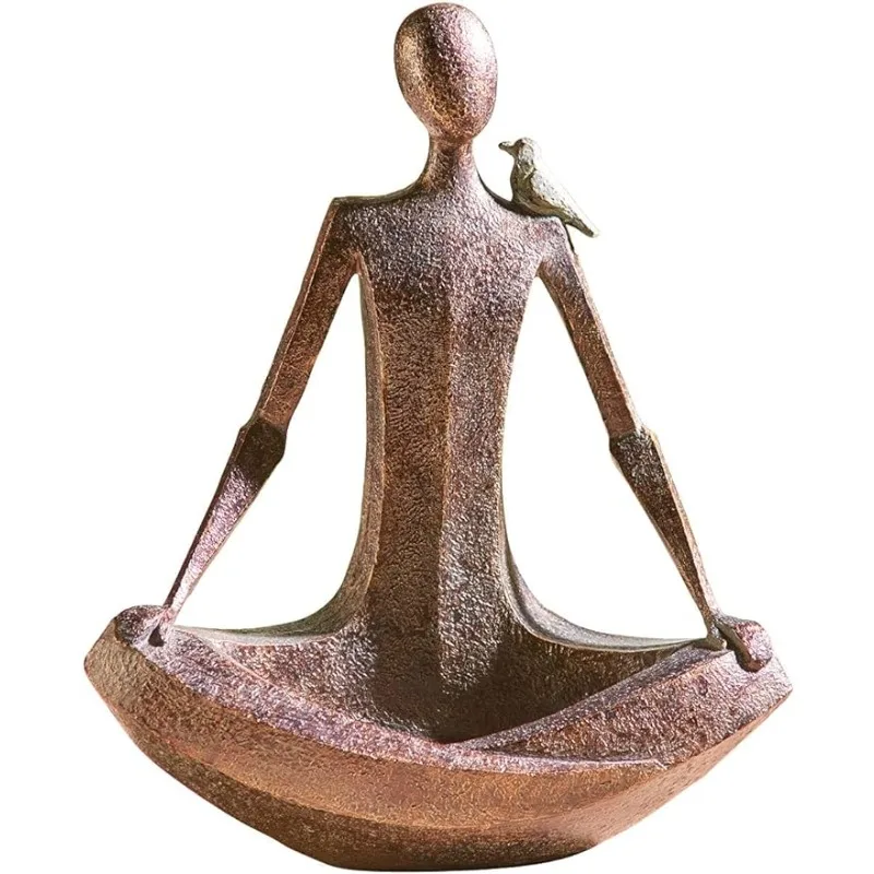 DUTRIEUX Zen Woman with Bird Sculpture - Indoor/Outdoor Accent Bowl and Bird Feeder Garden Statue
DUTRIEUX Zen Woman with Bird Sculpture - Indoor/Outdoor Accent Bowl and Bird Feeder Garden Statue