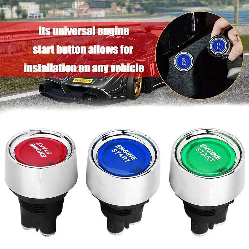 

Car Engine Start Switch Auto Keyless Button Starter with LED Indicator Light Ignition on Off Switches Modified Car Accessories