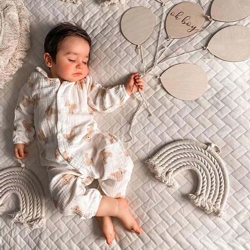 New Infant Baby Girls Boys Romper Bear Print Turn-Down Collar Long Sleeve Infant Jumpsuits Spring Fall Casual Newborn Bodysuits
New Infant Baby Girls Boys Romper Bear Print Turn-Down Collar Long Sleeve Infant Jumpsuits Spring Fall Casual Newborn Bodysuits