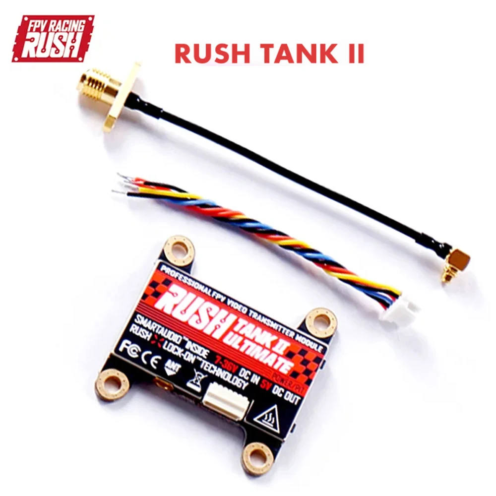 RUSHFPV RUSH Tank II Ultimate VTX 5.8G 48CH RaceBand Pitmode 25mW 200mW 500mW 800mW Adjustable FPV VTX 2-8S for RC Racing Drone
RUSHFPV RUSH Tank II Ultimate VTX 5.8G 48CH RaceBand Pitmode 25mW 200mW 500mW 800mW Adjustable FPV VTX 2-8S for RC Racing Drone