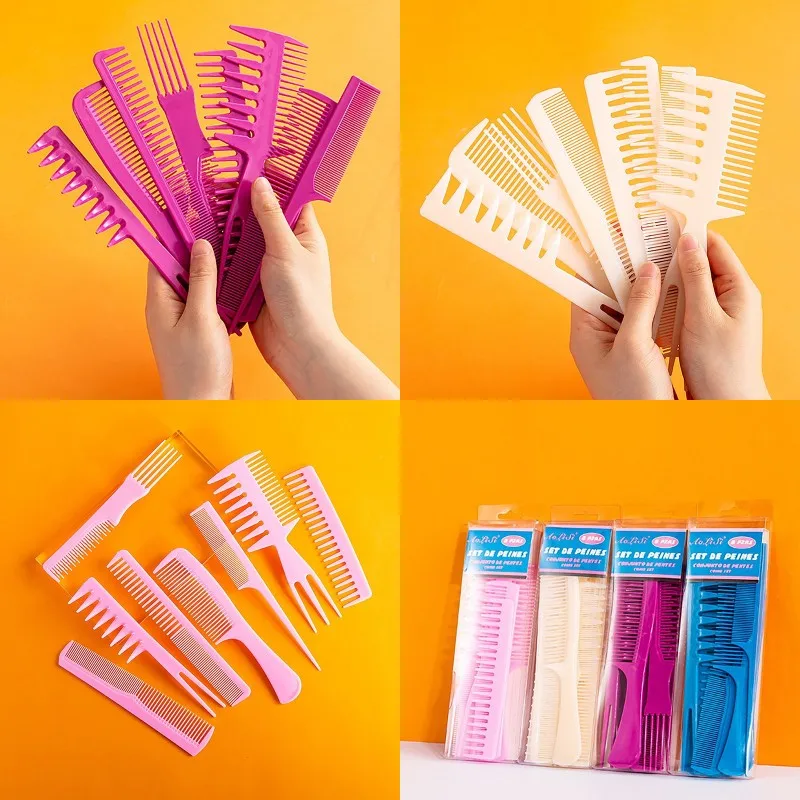 8Pcs Haircut Comb Set Portable Anti-static Hairdressing Hair Comb Hair Detangler Comb Makeup Barber Haircare Stylist Tool Suit
8Pcs Haircut Comb Set Portable Anti-static Hairdressing Hair Comb Hair Detangler Comb Makeup Barber Haircare Stylist Tool Suit