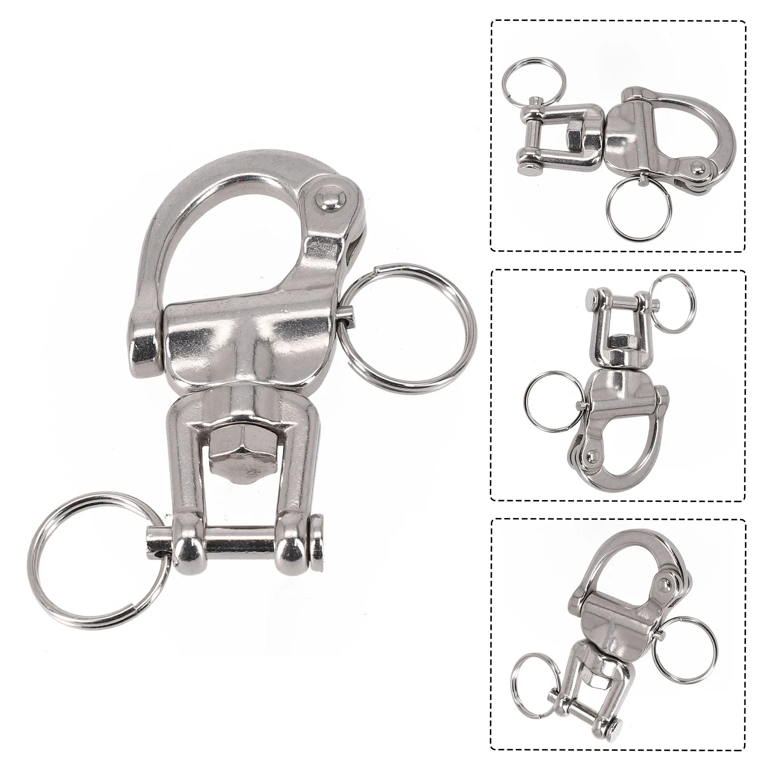 316 Stainless Steel Swivel Shackle Quick Release Boat Anchor Chain Eye Shackle Swivel Snap Hook For Sailboat Spinnaker Halyard
316 Stainless Steel Swivel Shackle Quick Release Boat Anchor Chain Eye Shackle Swivel Snap Hook For Sailboat Spinnaker Halyard