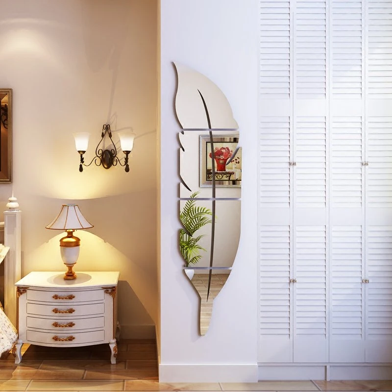 Acrylic feather fitting mirror living room bedroom office abstract mirror stereo wall stickers
Acrylic feather fitting mirror living room bedroom office abstract mirror stereo wall stickers