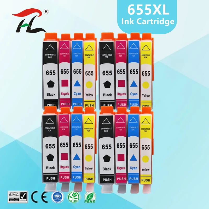 Compatible For hp 655 for hp655 655xl Ink Cartridge Full Ink For HP deskjet 3525 5525 4615 4625 4525 6520 6525 6625 Printer
Compatible For hp 655 for hp655 655xl Ink Cartridge Full Ink For HP deskjet 3525 5525 4615 4625 4525 6520 6525 6625 Printer