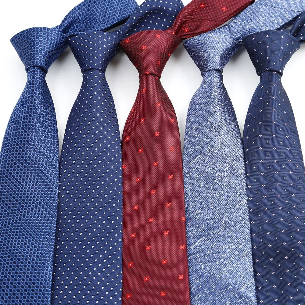 

Luxury 8cm 3.15" Men's Classic Tie Jacquard Woven Cravatta Polka Dot Striped Neckties Fashion Business Neckwear Neck Tie