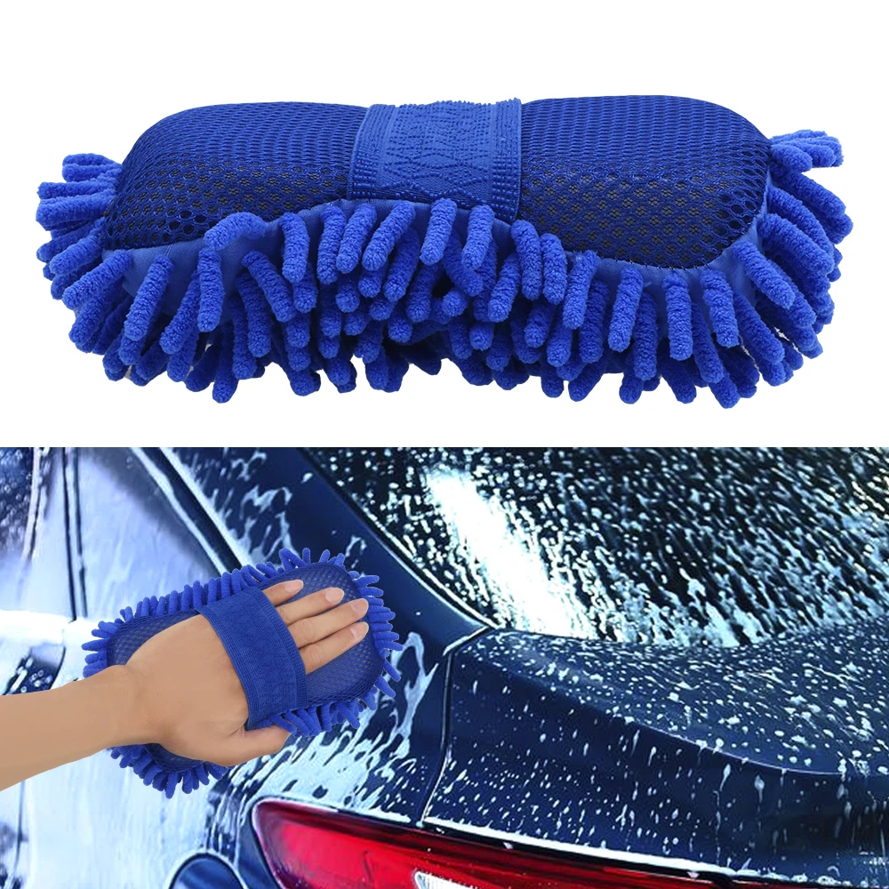 

Car Cleaning Soft Microfiber chenille Motor Motorcycle Brush Washer Paint Care Car Window Body Washing Gloves Auto Maintenance