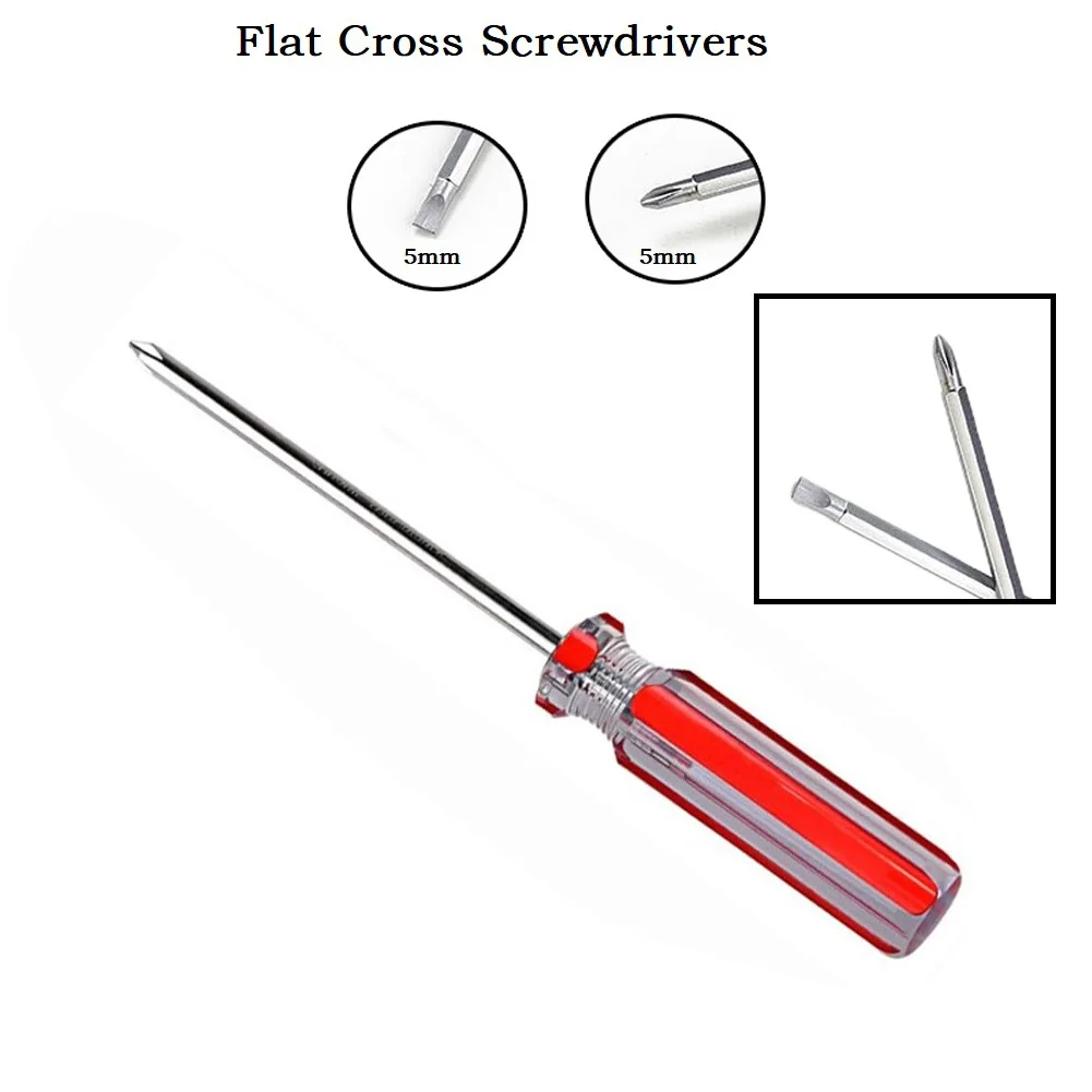 

1 шт. 5 мм 2 стороны двойная головка шлицевые крестовые отвертки инструмент для удаления ремонта ручной инструмент набор отверток распродажа
