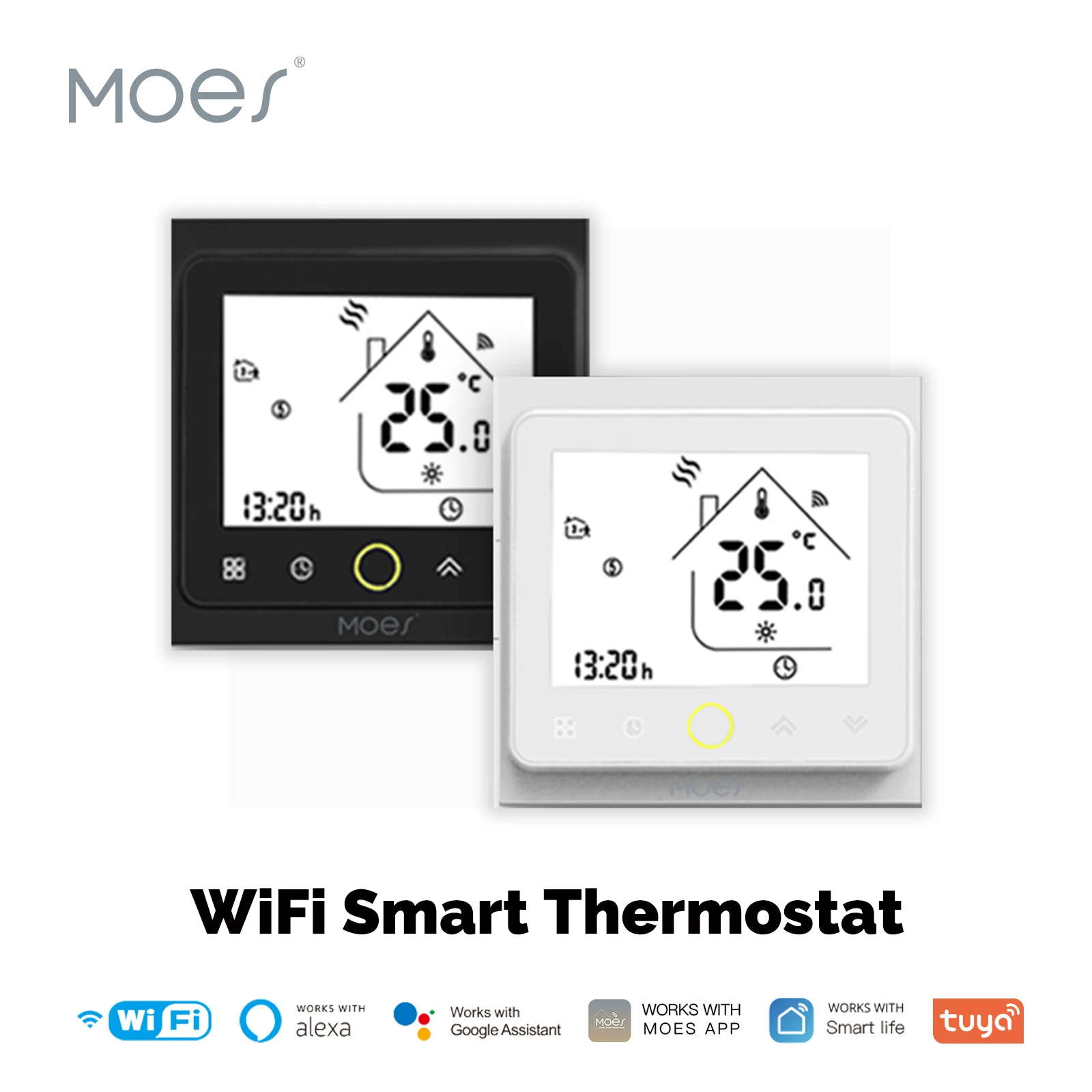 

Smart WiFi Thermostat Temperature Controller Water Electric Warm Floor Heating Water Gas Boiler Works with Echo Google Home Tuya