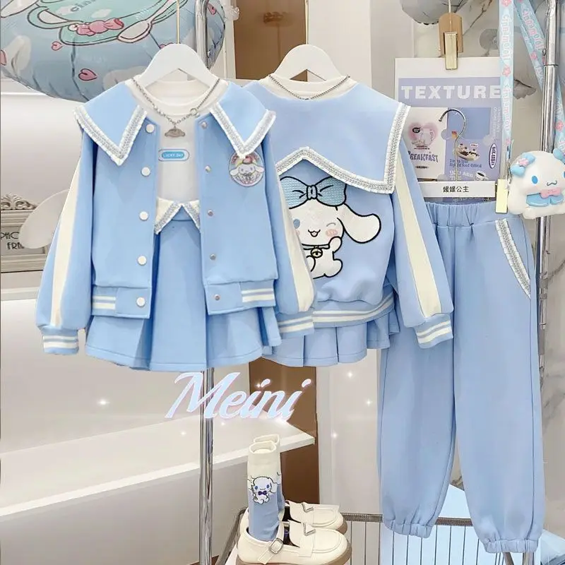 Sanrio Children Cinnamoroll Autumn Suit Coat for Kids Girl Anime Figure Pleated Skirt Pants Sweet Cute Cartoon New Style Student
Sanrio Children Cinnamoroll Autumn Suit Coat for Kids Girl Anime Figure Pleated Skirt Pants Sweet Cute Cartoon New Style Student