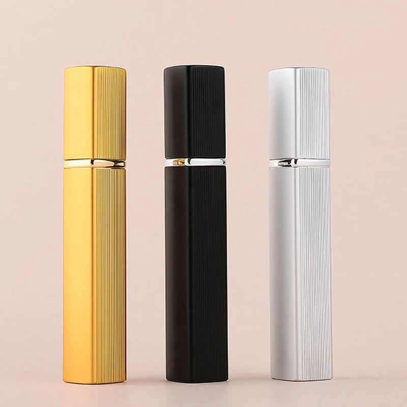 

50pcs 12ml Anodized aluminum Travel Perfume sub packaging bottle,Separable Glass liner,Makeup water spray bottle