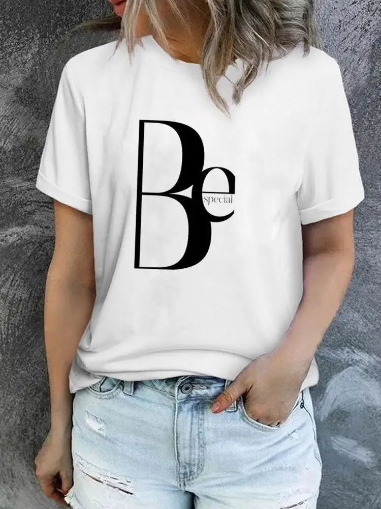 Sweet Printing Cute Letter Graphic T-shirts Clothes Print Female Shirt Short Sleeve Lady Casual Tee Women Fashion Clothing
Sweet Printing Cute Letter Graphic T-shirts Clothes Print Female Shirt Short Sleeve Lady Casual Tee Women Fashion Clothing