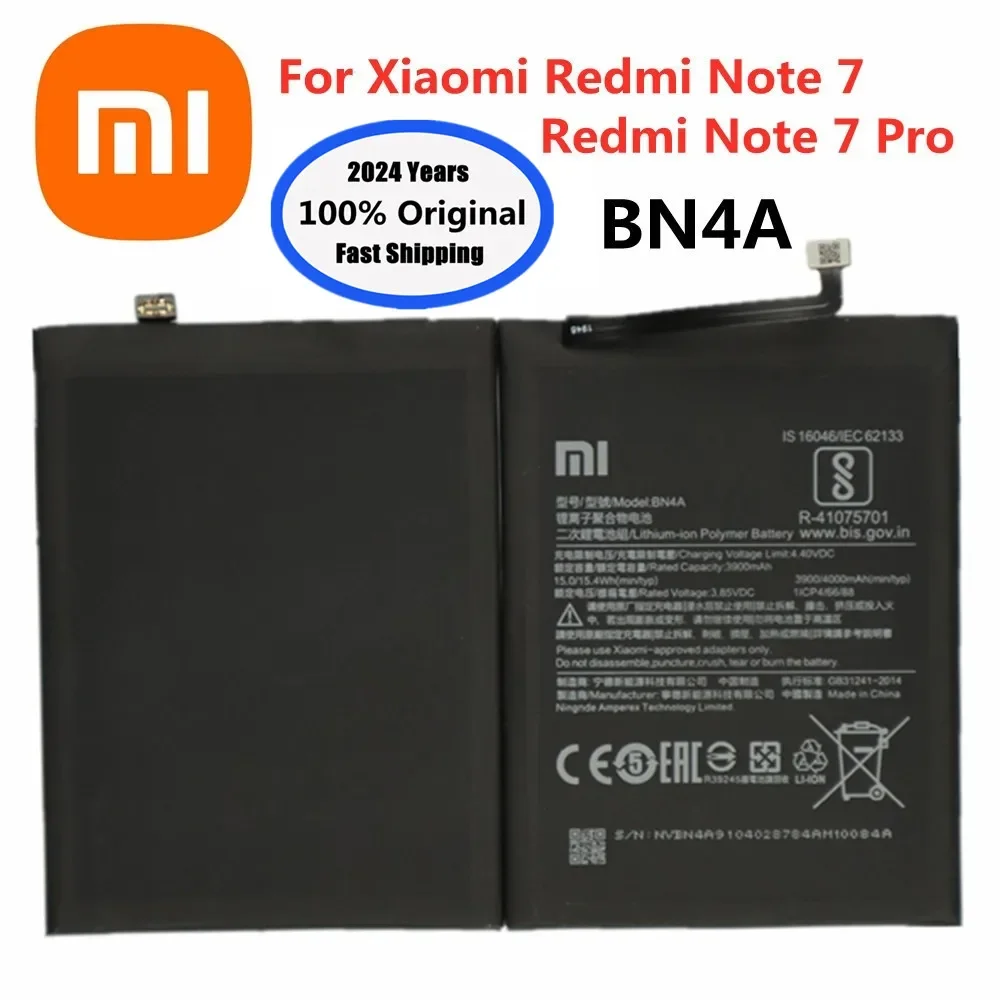Аккумулятор BN4A для Xiaomi Redmi Note7 Note 7 Pro M1901F7C, 2024 мАч, 4000 года
Аккумулятор BN4A для Xiaomi Redmi Note7 Note 7 Pro M1901F7C, 2024 мАч, 4000 года