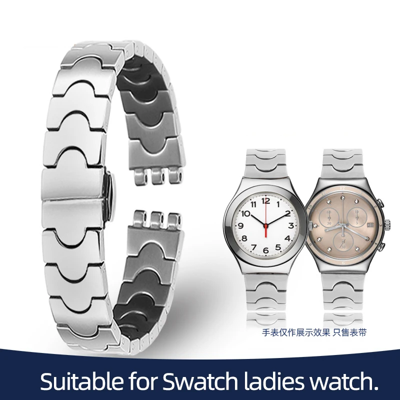 12mm Watch Accessories For Swatch LK356G LK367G Strap Silver Solid Stainless Steel Watchband Women's Metal Bracelet Stock
12mm Watch Accessories For Swatch LK356G LK367G Strap Silver Solid Stainless Steel Watchband Women's Metal Bracelet Stock