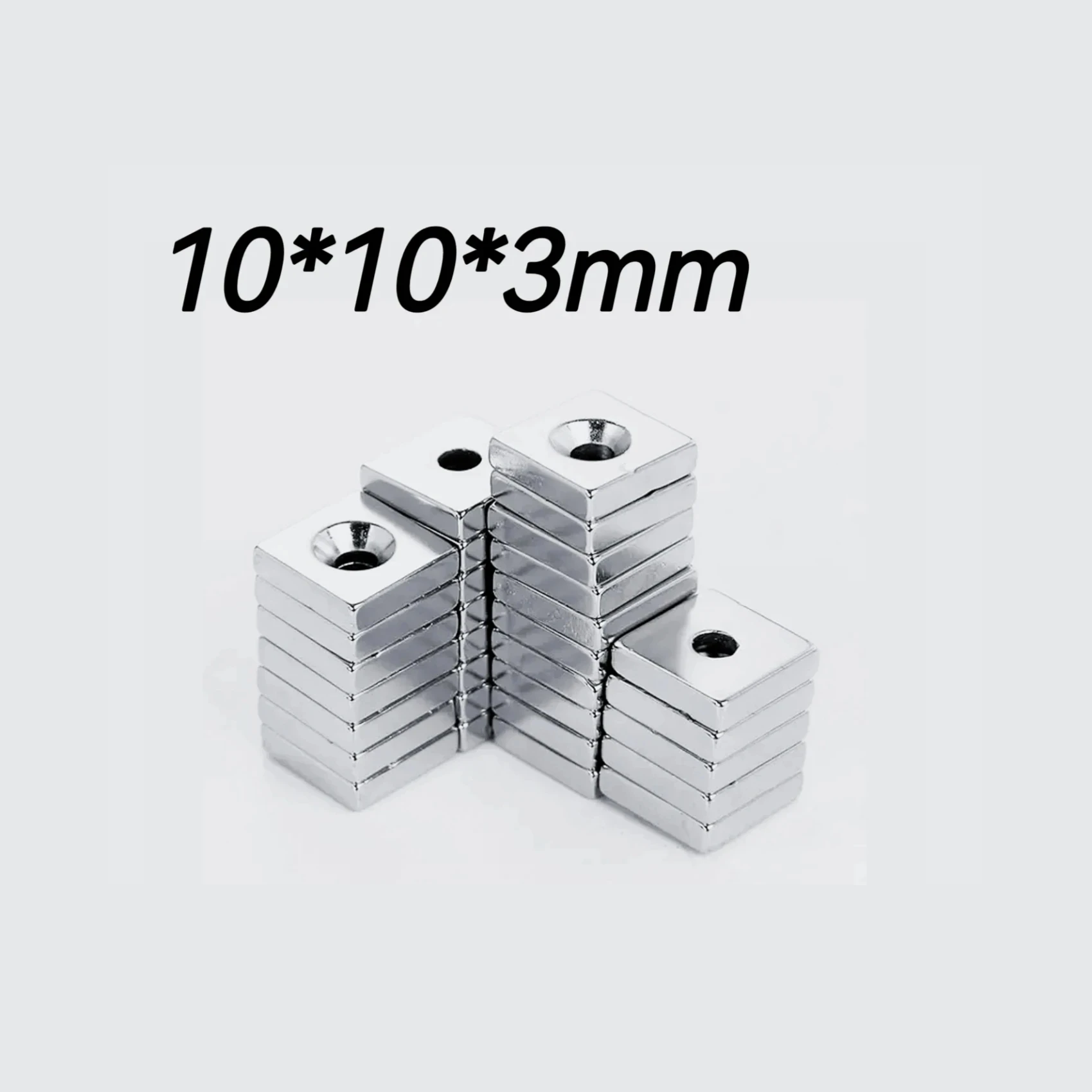 N35 NdFeB 10X10X3-4mm Hole Neodymium Magnet Rectangular Block Magnet Super Powerful Strong Permanent Square Magnetic Imanes
N35 NdFeB 10X10X3-4mm Hole Neodymium Magnet Rectangular Block Magnet Super Powerful Strong Permanent Square Magnetic Imanes