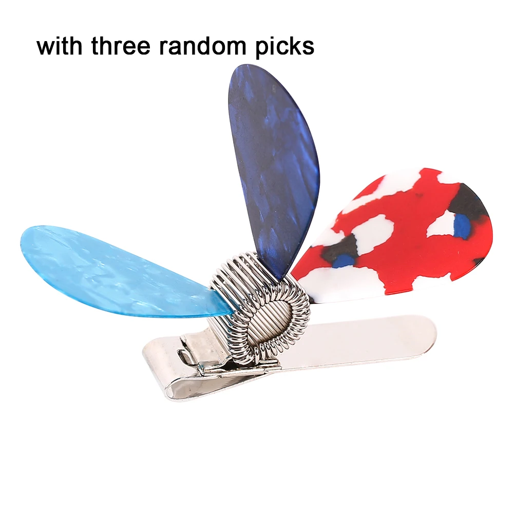 Portable Guitar Picks Clip To Strap Holder Clip With 3 Pcs Picks Durable Metal Assistant Tool For Guitar Players Colors Random
Portable Guitar Picks Clip To Strap Holder Clip With 3 Pcs Picks Durable Metal Assistant Tool For Guitar Players Colors Random