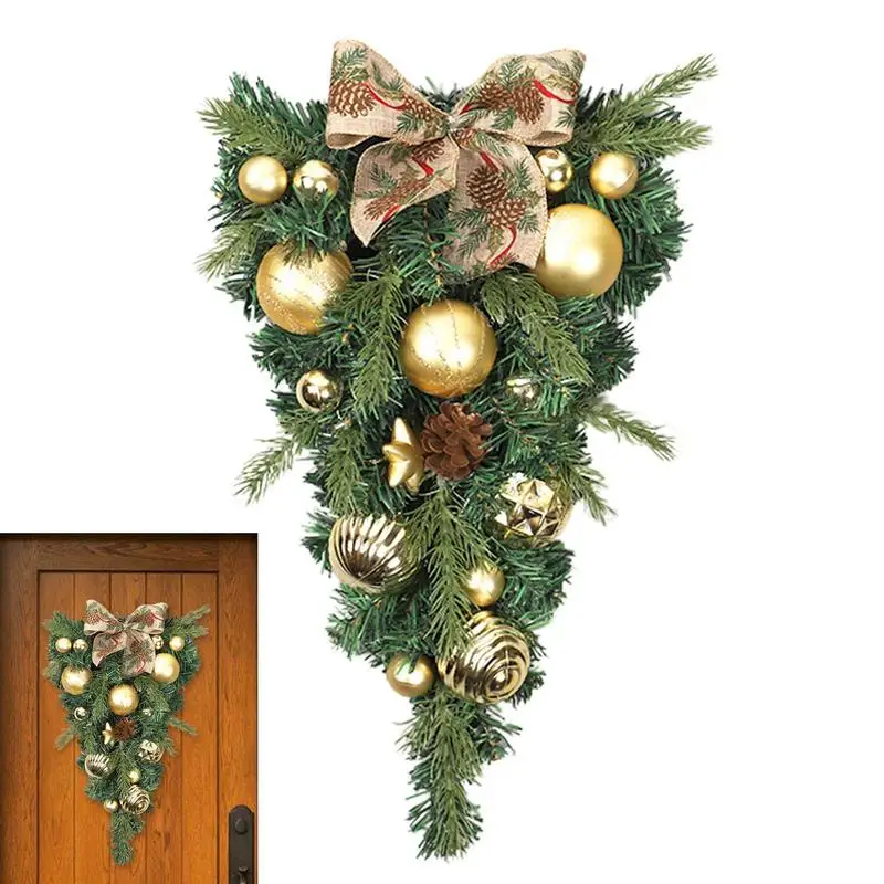 Christmas Wreaths For Front Door Artificial Christmas Wreaths with PP balls and ribbons Door Garlands Hanging Oranments
Christmas Wreaths For Front Door Artificial Christmas Wreaths with PP balls and ribbons Door Garlands Hanging Oranments