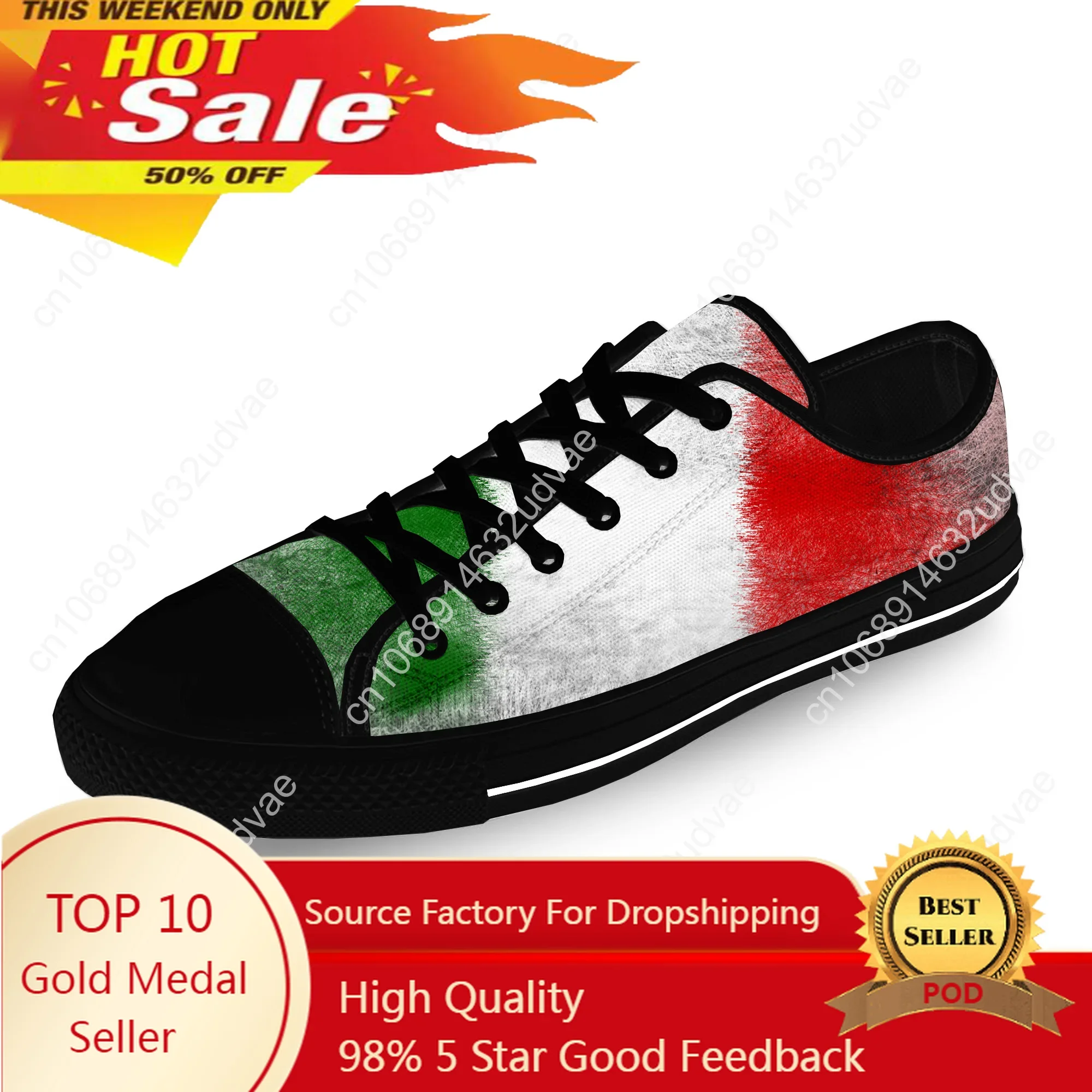 

Italy Italian Italia Flag Patriotic Casual Cloth 3D Print Low Top Canvas Fashion Funny Shoes Men Women Breathable Sneakers