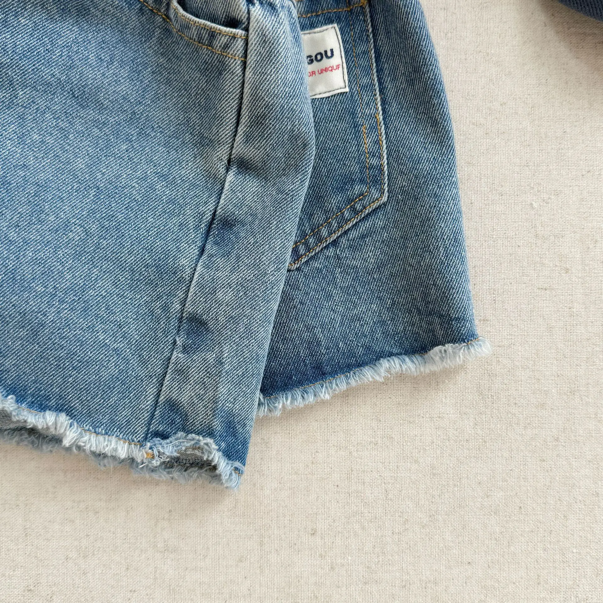 2025 Summer New Girls Denim Shorts Children Casual Pants Loose Boys Jeans Solid Color Baby Shorts Kids Clothes 37 S26a08286061347f18b72355f7ba84386Z