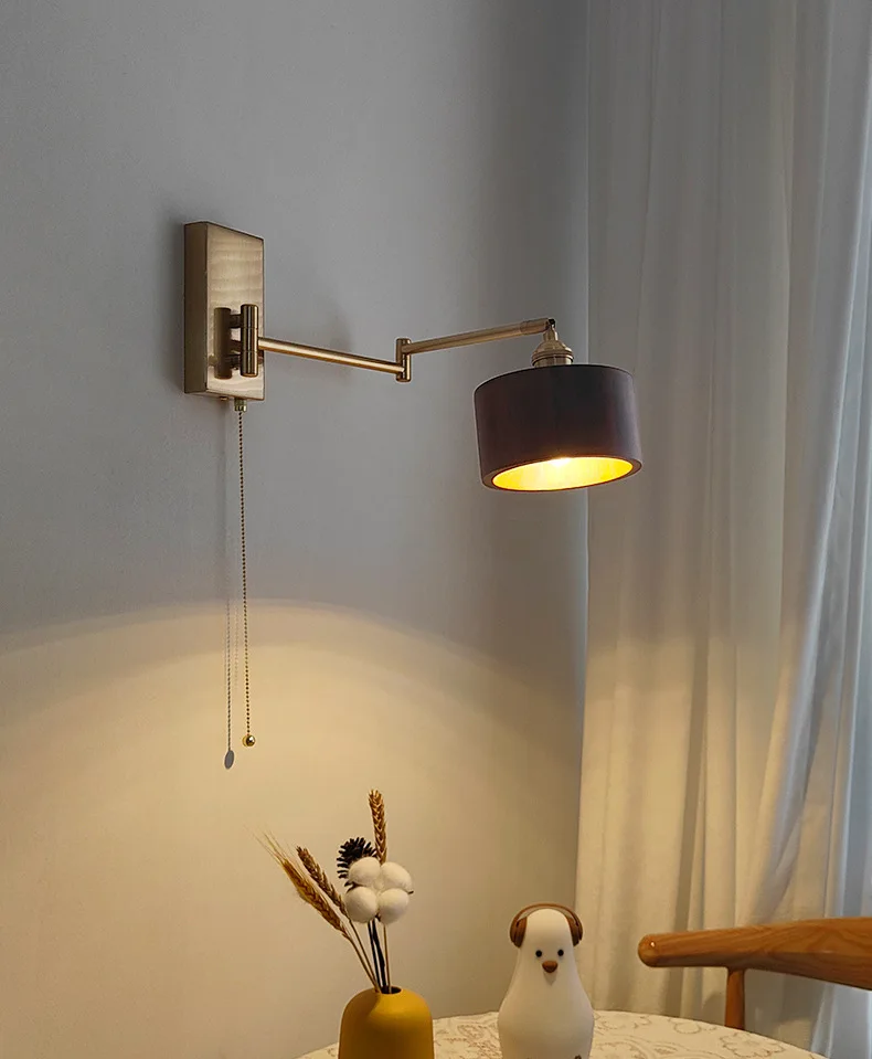 LED Japanese Wall Lamp Black Walnut Long Pole Wall Light Bedroom Bedside Nordic Hotel Switch Rotating Decoration Wall Lamp
LED Japanese Wall Lamp Black Walnut Long Pole Wall Light Bedroom Bedside Nordic Hotel Switch Rotating Decoration Wall Lamp