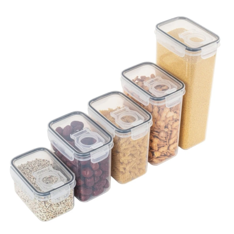5Pieces Organization Jar Stackable Plastic Storage Box Kitchen Pantrys Container
5Pieces Organization Jar Stackable Plastic Storage Box Kitchen Pantrys Container