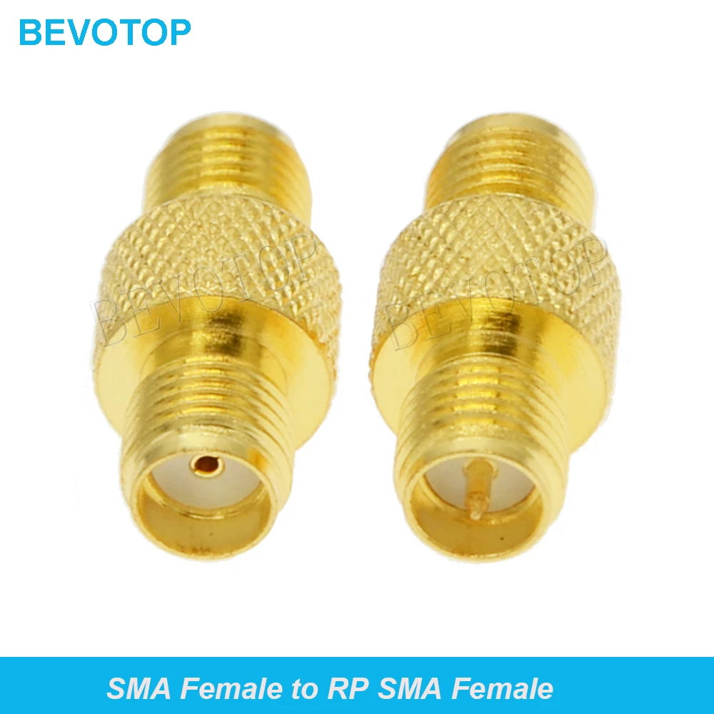 

100PCS/Lot SMA Female to RP SMA Female Straight Adapter for WiFi Antenna SMA RF Coaxial Connector 50 Ohm Wholesales BEVOTOP