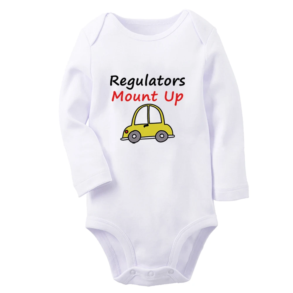 Little Car Regulators Mount Up Cute Baby Rompers Baby Boy Girl Fun Print Bodysuit Infant Long Sleeves Jumpsuit Kids Soft Clothes
Little Car Regulators Mount Up Cute Baby Rompers Baby Boy Girl Fun Print Bodysuit Infant Long Sleeves Jumpsuit Kids Soft Clothes