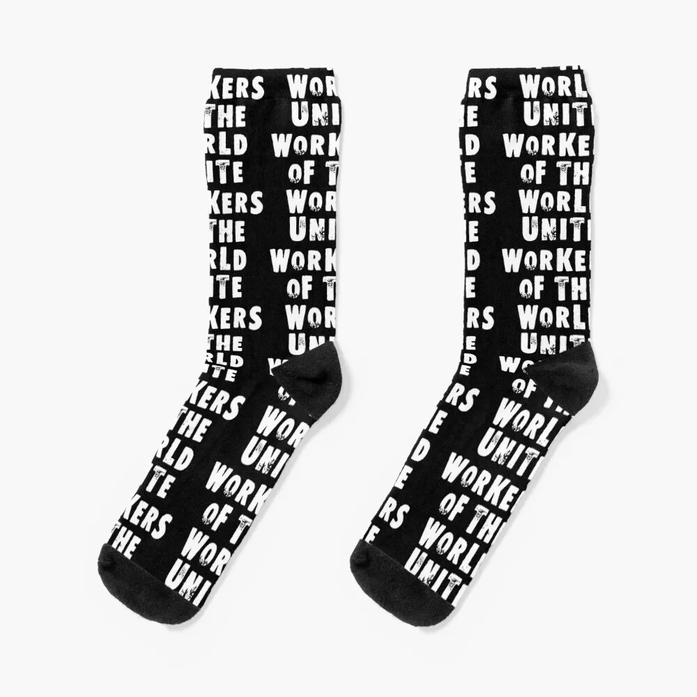 

Workers of the World Unite Socks cartoon sports stockings Girl'S Socks Men's