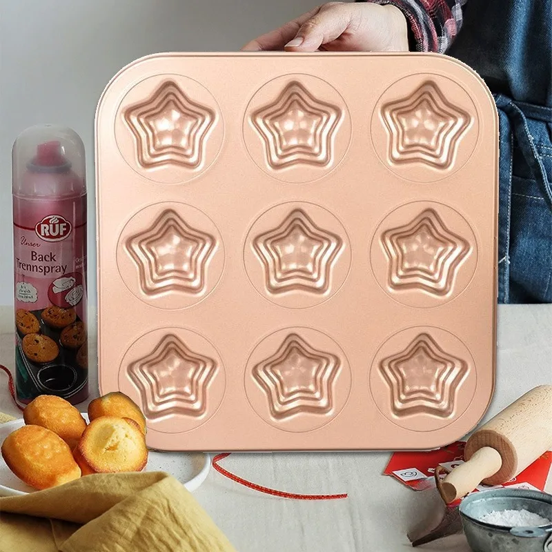 4-12cup Star Shape Baking Tools Pentagram Mousse Cake Baking Pan Non-Stick Madeline Mold Pastry Tray Mini Donut Muffin Bakeware
4-12cup Star Shape Baking Tools Pentagram Mousse Cake Baking Pan Non-Stick Madeline Mold Pastry Tray Mini Donut Muffin Bakeware