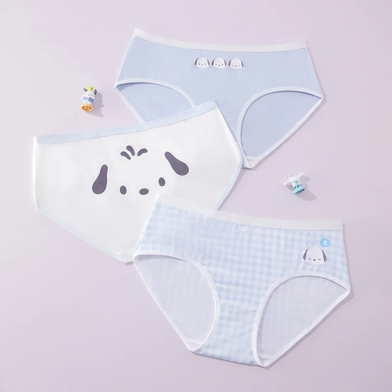 3pcs/set Kawaii Sanrios Pochacco Modal Plaid Seamless Underpants Cute Girl Hip Lifting Briefs Mid Waist Underpants
3pcs/set Kawaii Sanrios Pochacco Modal Plaid Seamless Underpants Cute Girl Hip Lifting Briefs Mid Waist Underpants