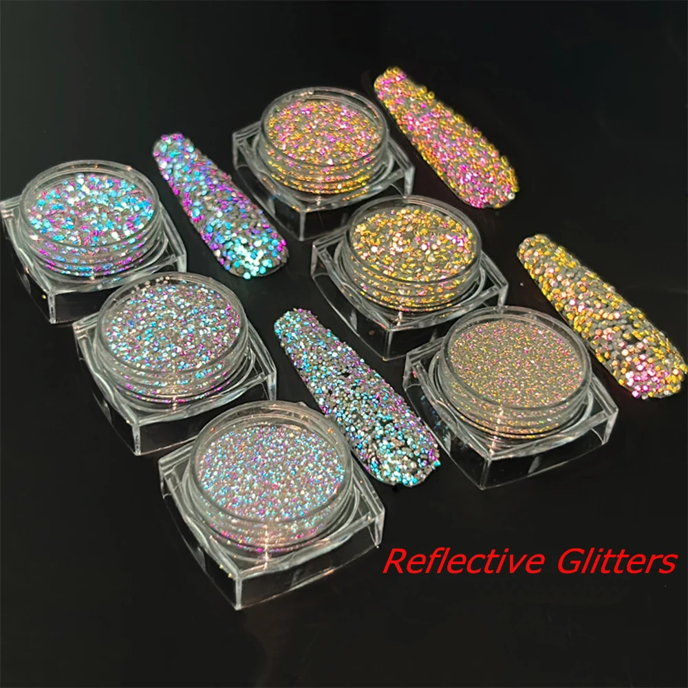 Reflective Nail Art Powder Glitter Nails Super Shinning Crystal Diamond Chrome Pigment UV Gel Polish Sequin DIY Nail Decorations
Reflective Nail Art Powder Glitter Nails Super Shinning Crystal Diamond Chrome Pigment UV Gel Polish Sequin DIY Nail Decorations