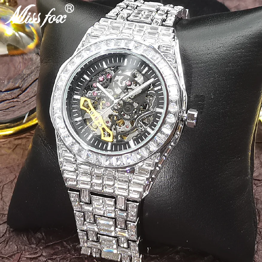 New Mechanical Watch Men Full Moissanite Stainless Steel Fashion Hollow Automatic Wristwatch Hip Hop Iced Out Luxury Male Clock
New Mechanical Watch Men Full Moissanite Stainless Steel Fashion Hollow Automatic Wristwatch Hip Hop Iced Out Luxury Male Clock