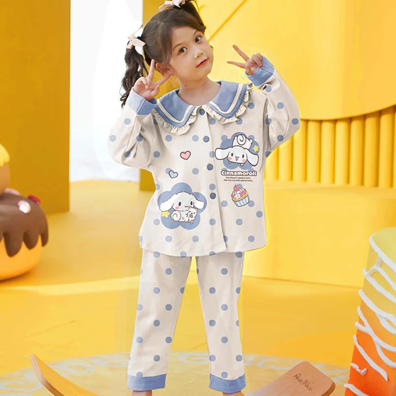 New Kawaii Anime Sanrio Children's Pajamas Cinnamoroll Cute Beauty Long Sleeve Girls Cotton Winter Warm Cardigan Loungewear
New Kawaii Anime Sanrio Children's Pajamas Cinnamoroll Cute Beauty Long Sleeve Girls Cotton Winter Warm Cardigan Loungewear
