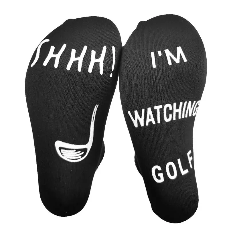 Men Women Funny Novelty Cotton Socks Shhh Watching Golf Rubber Letters Sole Hosiery for Sports Fans Gift
Men Women Funny Novelty Cotton Socks Shhh Watching Golf Rubber Letters Sole Hosiery for Sports Fans Gift