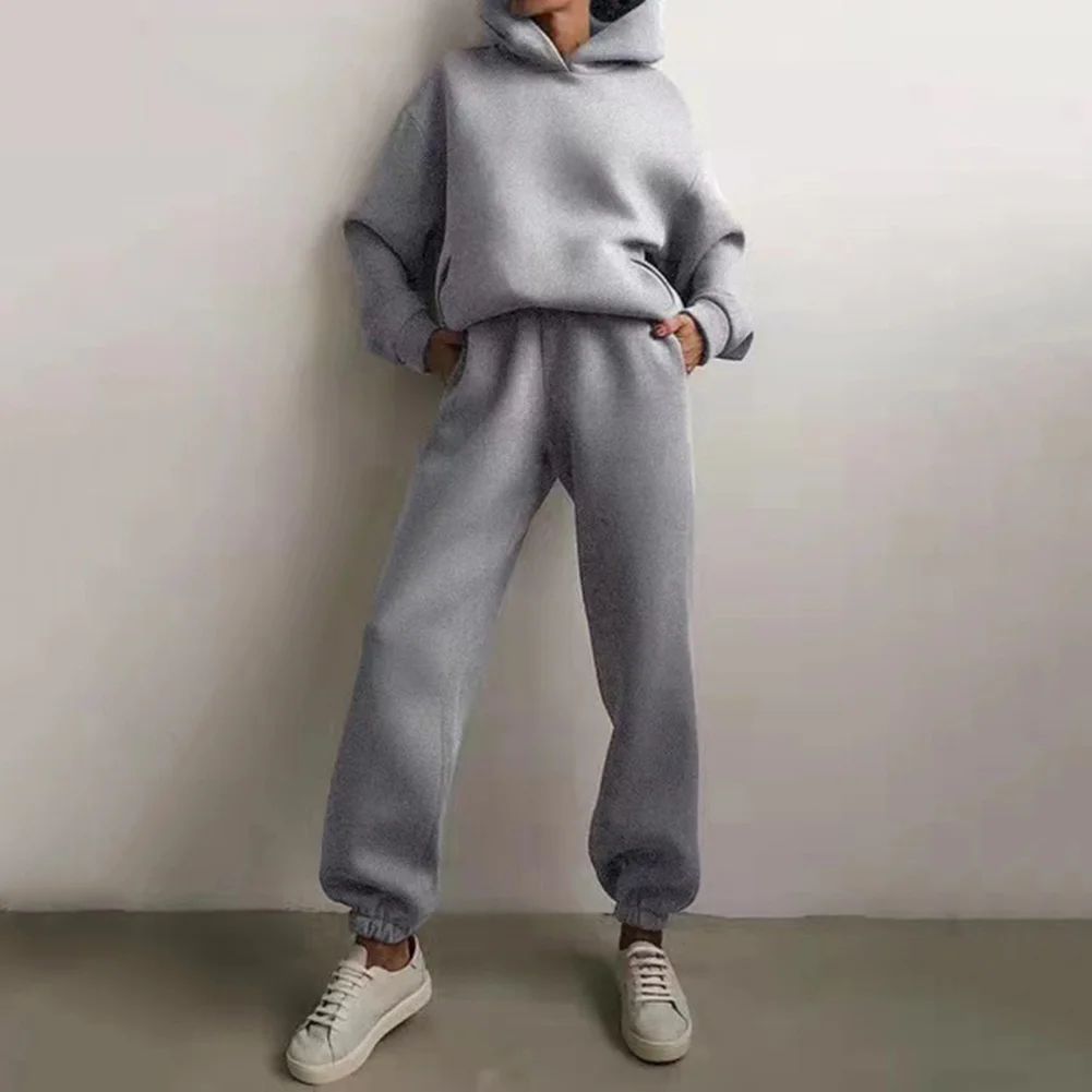 2 Piece Sets Women Autumn Winter Thickened Jogging Tracksuit Hoodies Top Pant Sweatshirts Solid Hooded Female Long Pants Set
2 Piece Sets Women Autumn Winter Thickened Jogging Tracksuit Hoodies Top Pant Sweatshirts Solid Hooded Female Long Pants Set