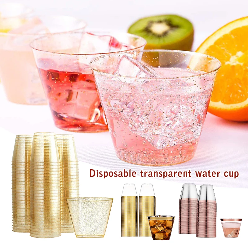 270Ml Disposable Water Cup Gold Powder Wine Glass Silver Powder Whiskey Plastic Cup Juice Dessert Mousse Cup for Party Wedding
270Ml Disposable Water Cup Gold Powder Wine Glass Silver Powder Whiskey Plastic Cup Juice Dessert Mousse Cup for Party Wedding