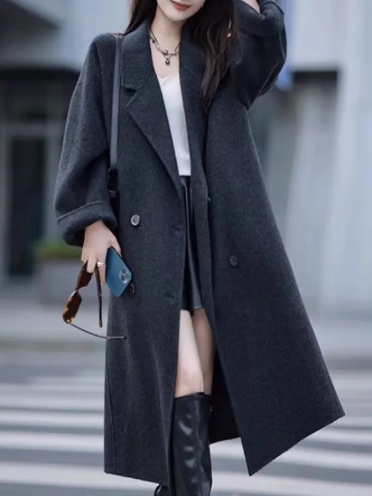 Vintage Casual Loose Women Woolen Coat Elegant Solid Chic Fashion Warm Outerwear Overcoat Female Long Winter Jackets Cloak
Vintage Casual Loose Women Woolen Coat Elegant Solid Chic Fashion Warm Outerwear Overcoat Female Long Winter Jackets Cloak