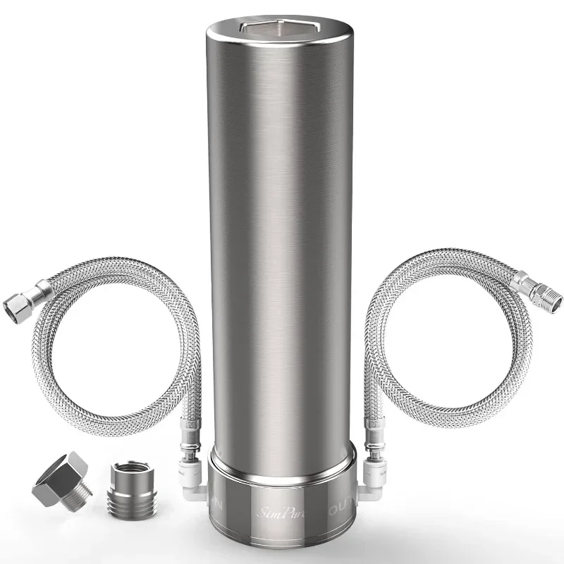 

SimPure V7 Under Sink Water Filter, 5-Stage Stainless Steel Water Filtration System Direct Connect to Kitchen Faucet