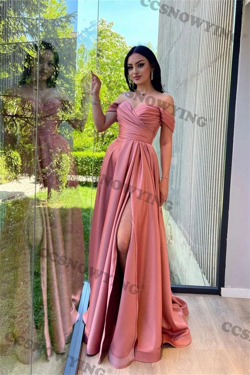 Sexy Mermaid Off Shoulder Prom Dress Satin Long with Slit Evening Formal Party Gowns Women Robe De Soiree
Sexy Mermaid Off Shoulder Prom Dress Satin Long with Slit Evening Formal Party Gowns Women Robe De Soiree