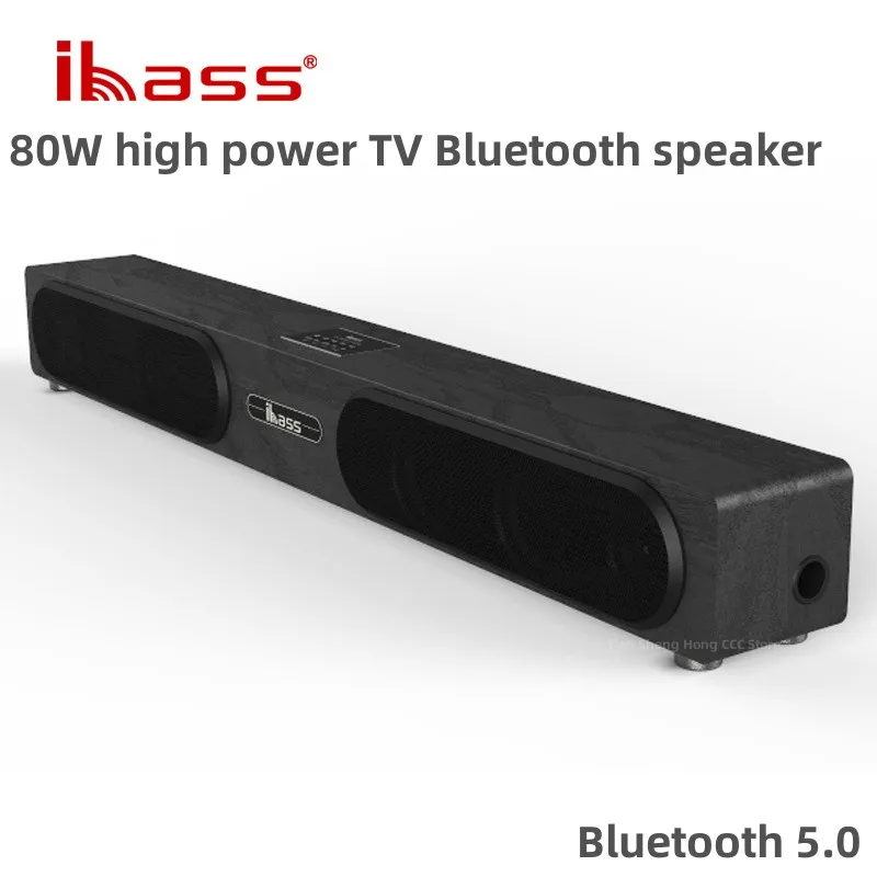 

80W High-power TV Wireless Retro Strip Echo Wall Speaker Stereo Subwoofer Home Theater Sound System Caixa De Som Bluetooth